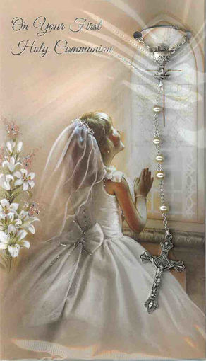 Picture of ON YOUR FIRST HOLY COMMUNION GIRL CARD